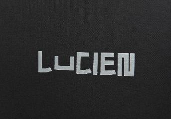 กล่องกระดาษแข็งห่อกระดาษ Rainbow สีดำ พิมพ์โลโกล้ LUCIEN ปั๊มฟอยล์สีเงินเงา