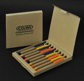 กล่องบรรจุปากกา 9 แท่ง สำหรับใส่ปากกา เพื่อให้ปาหกาด้ารในดูสวยงามและเป็นระเบียบเรียบร้อย